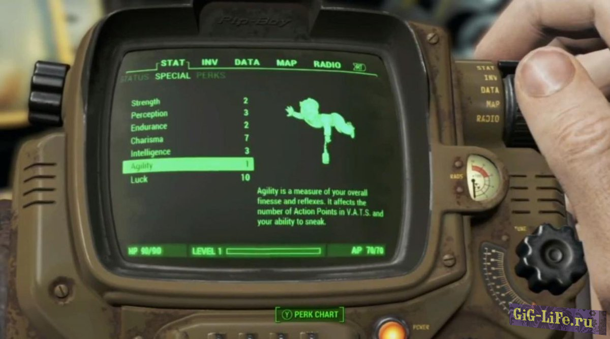 Бесконечные очки движения - спринт / Unlimited Sprint для Fallout 4