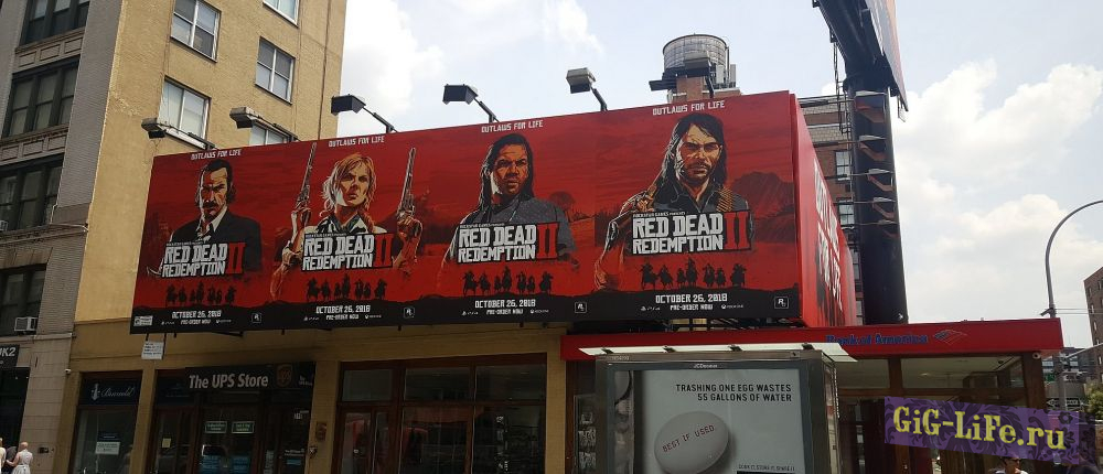 Рекламные баннеры Red Dead Redemption 2 появились в Нью-Йорке