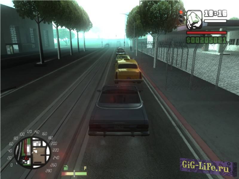 Трафик на дорогах в GTA:SA