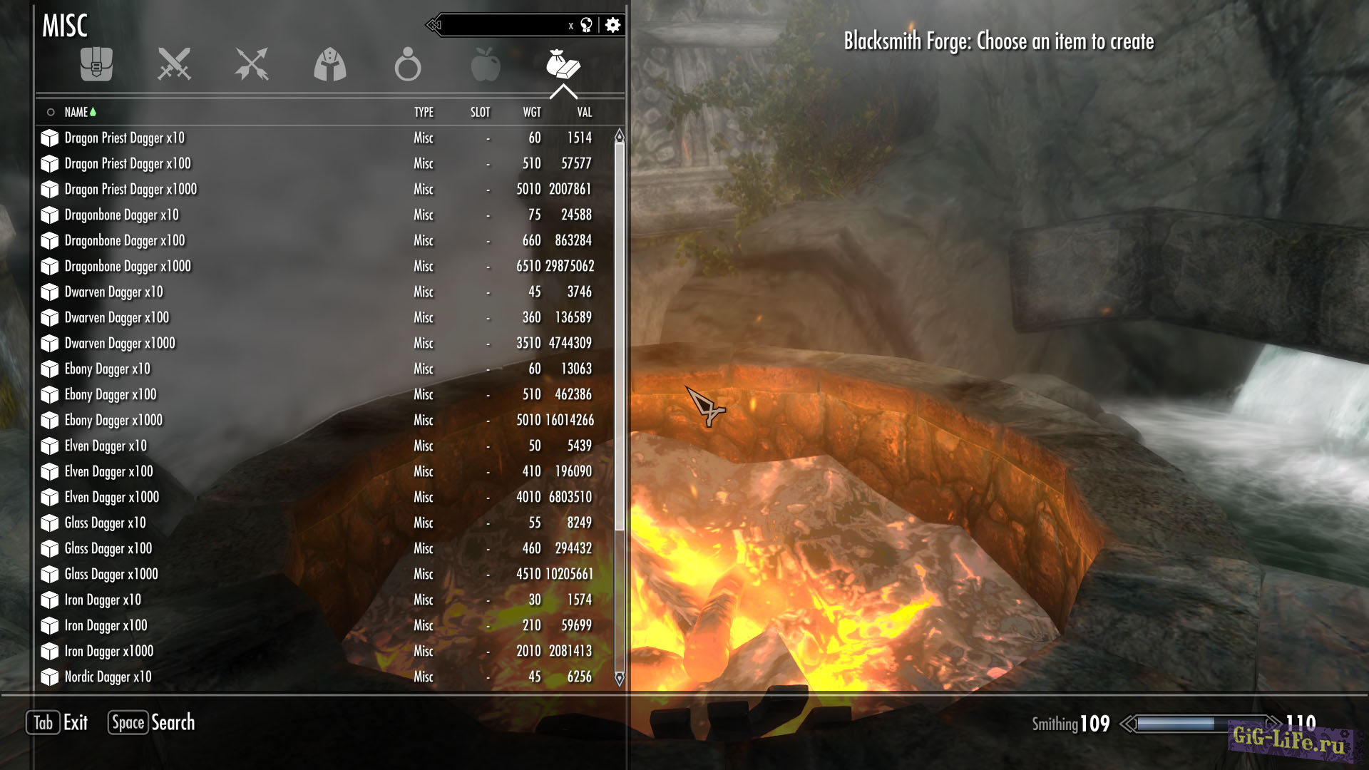 Skyrim — Мультикрафт - Кинжалы