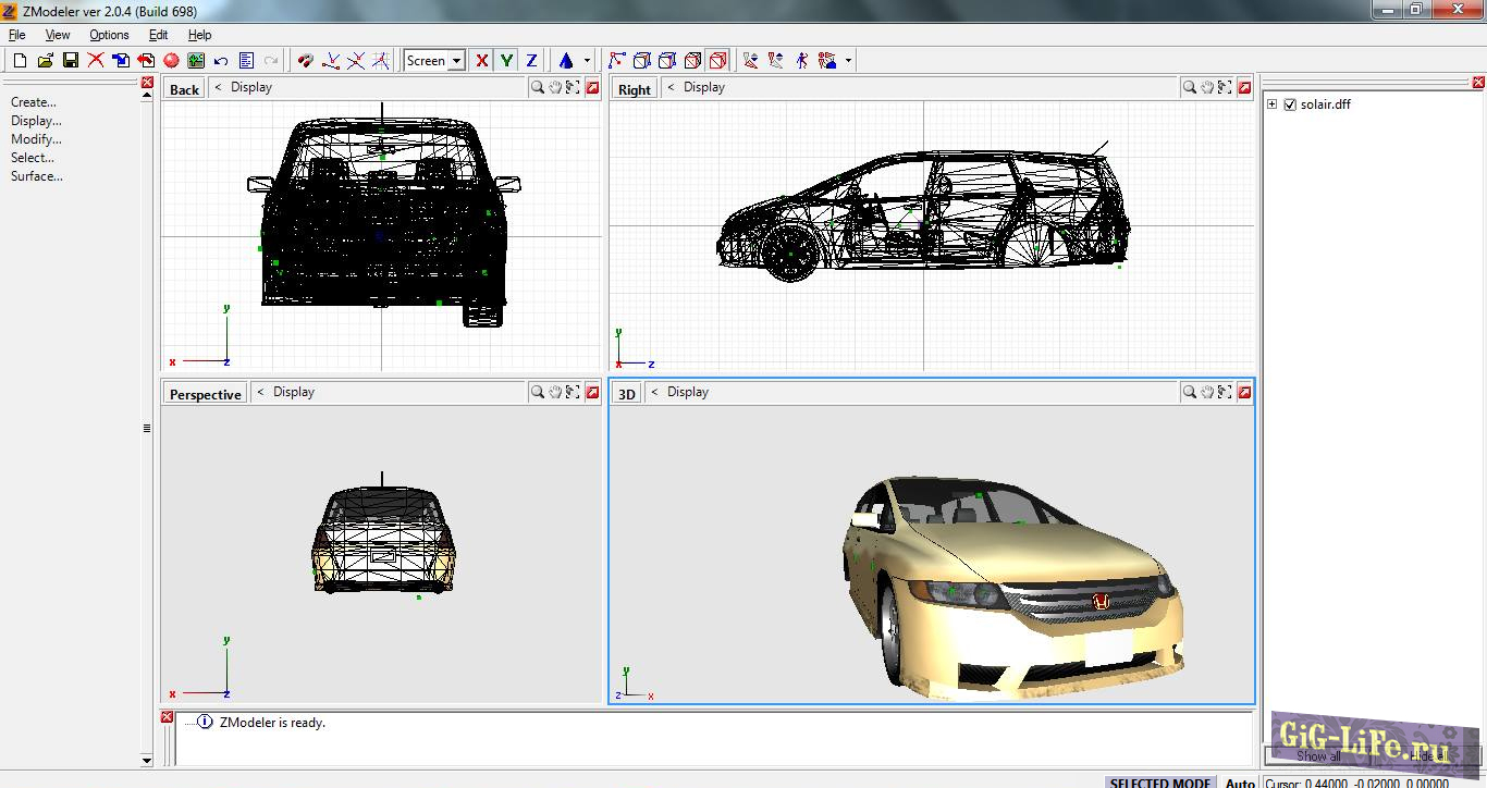 Zmodeler v 2.2.4 + доп. компоненты