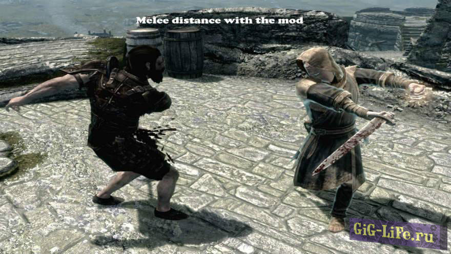 Skyrim — Фикс дистанции удара по объекту / Melee Weapon Range Fix