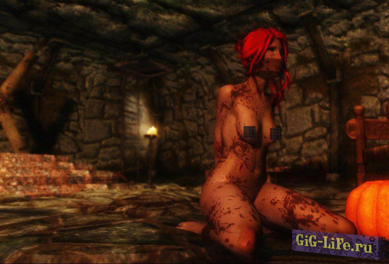 Skyrim — Сексуальная Алисия - новый извращенный компаньон / SexLab Alicia Painslut [RUS]