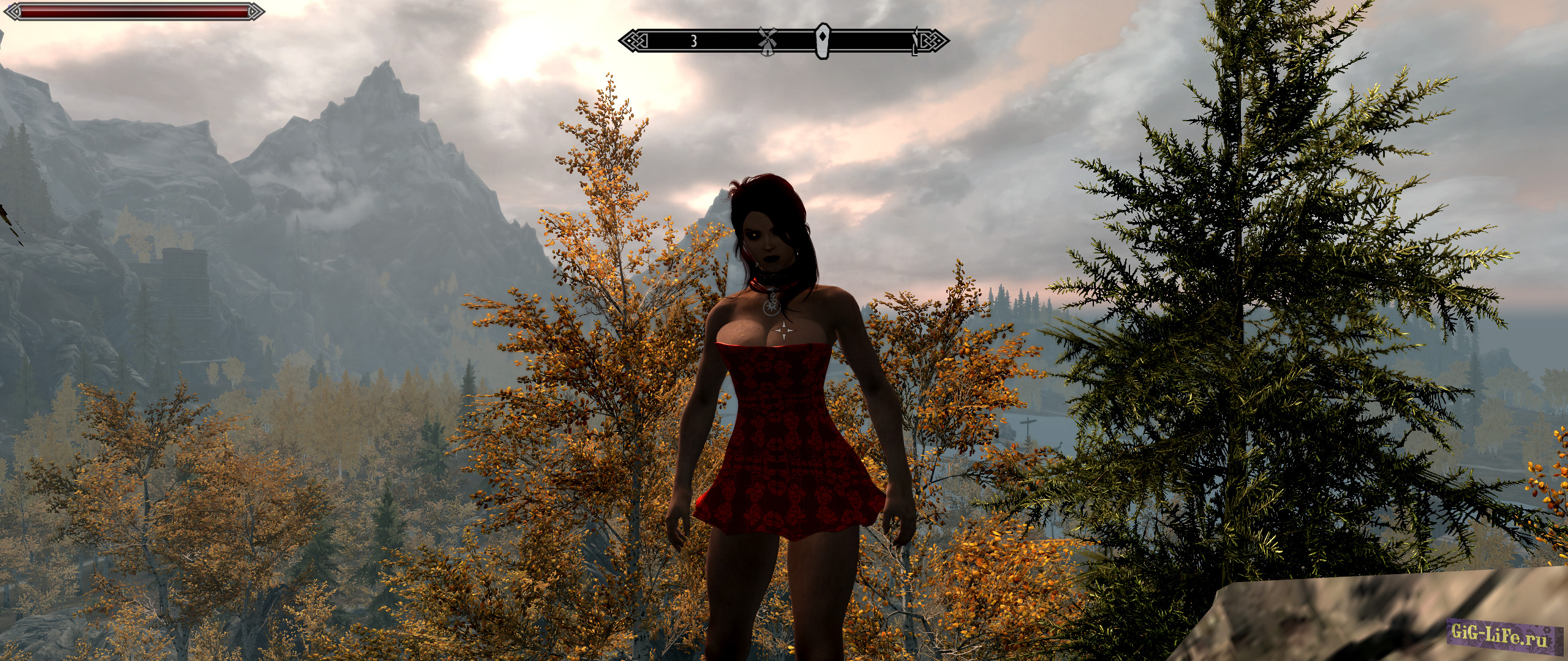 Skyrim — Тяжелая броня Rocco - платье с обувью для девушек UN7B