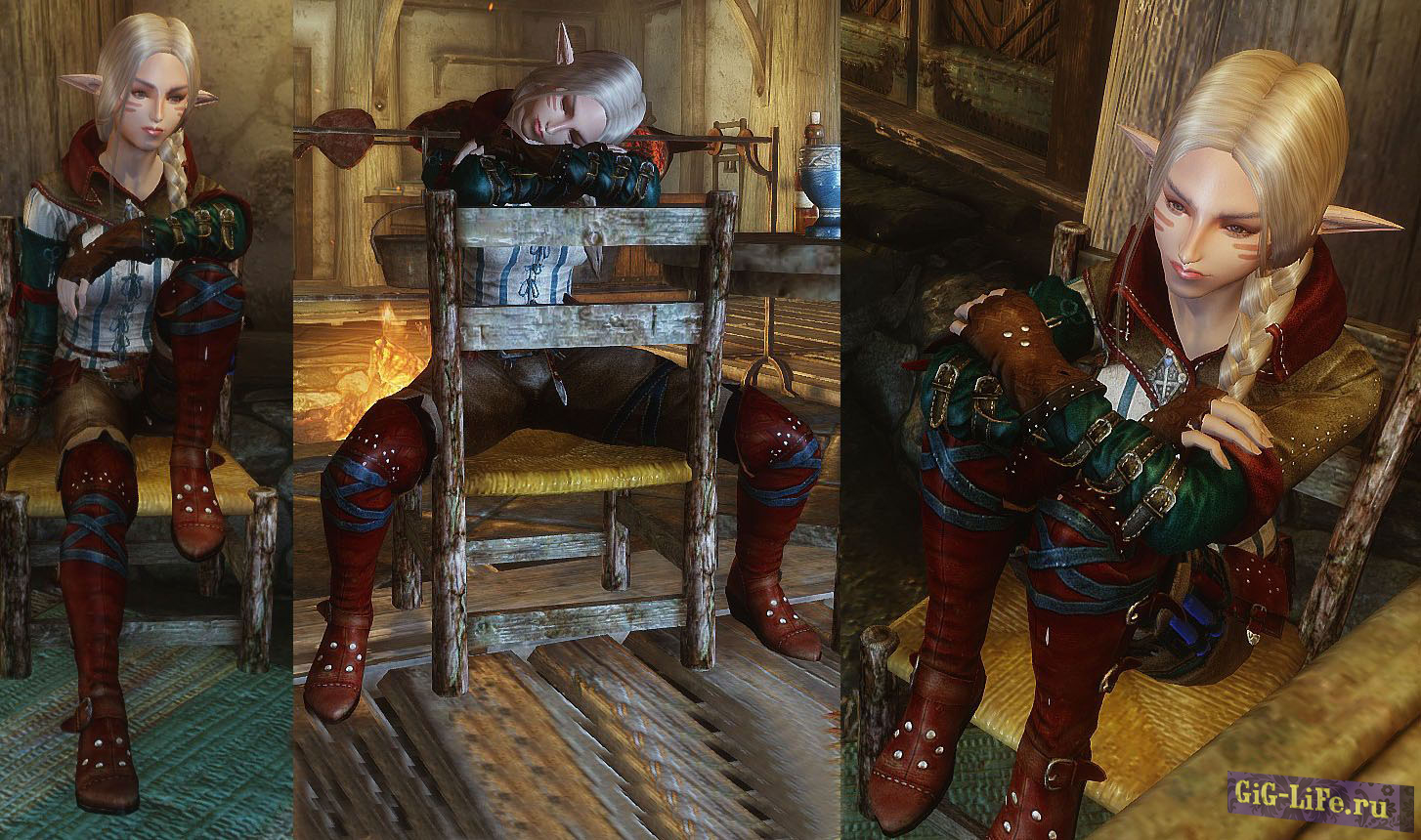 Skyrim — Новая анимация сидения для мужчин и женщин / Pretty Sit Idle All In One Pack