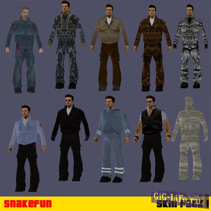 GTA III — Пак скинов от Snakefun's / Snakefun's Skin Pack I