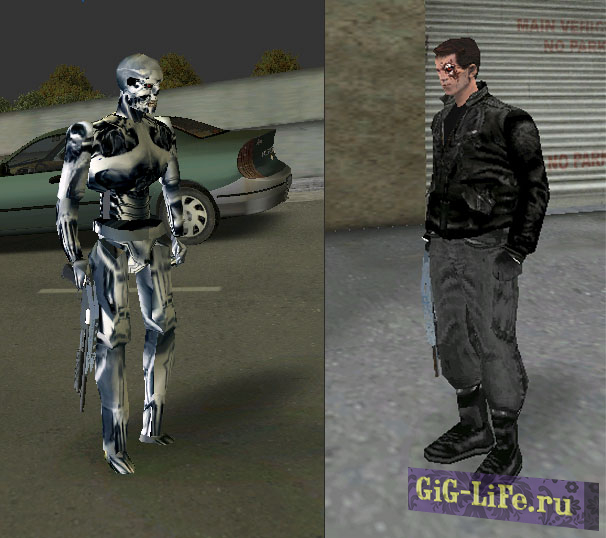 GTA III — Игровая модель T-101 и T-800