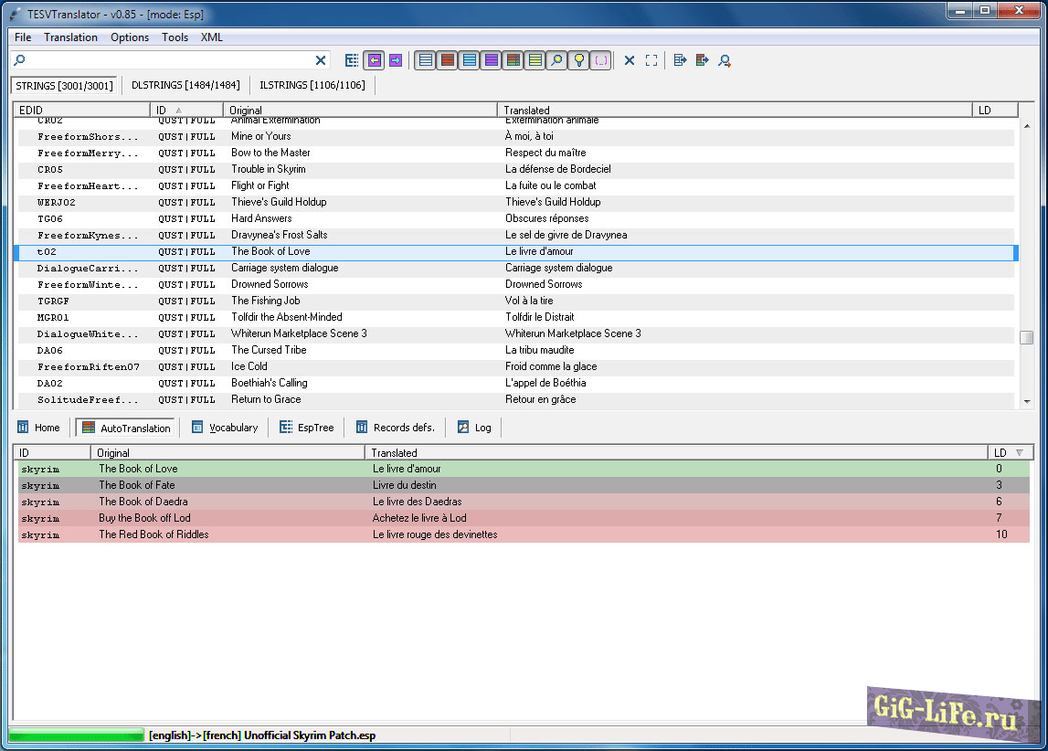 Skyrim — TESVTranslator
