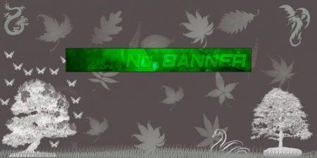 PSD — Красивый зелёный баннер 468x60