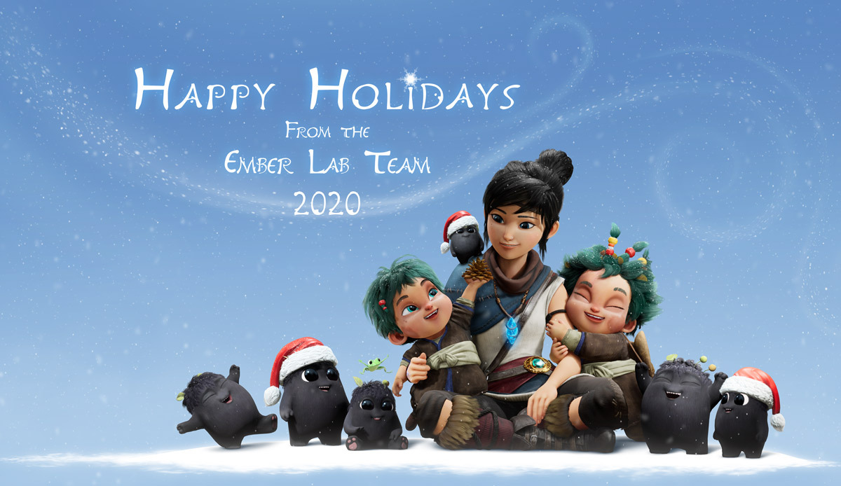 Поздравительная открытка и новые скриншоты экшен-адвенчуры Kena: Bridge of Spirits