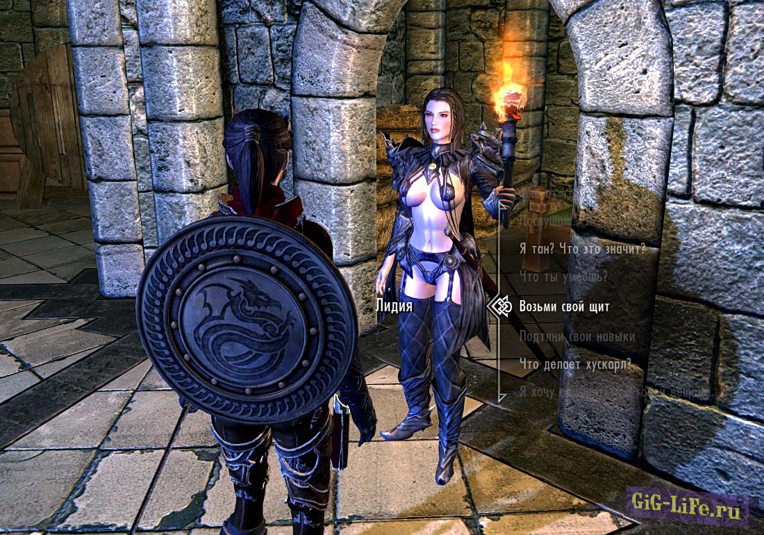 Skyrim — Экипировка щита на спину | Auto Unequip Shield to Back