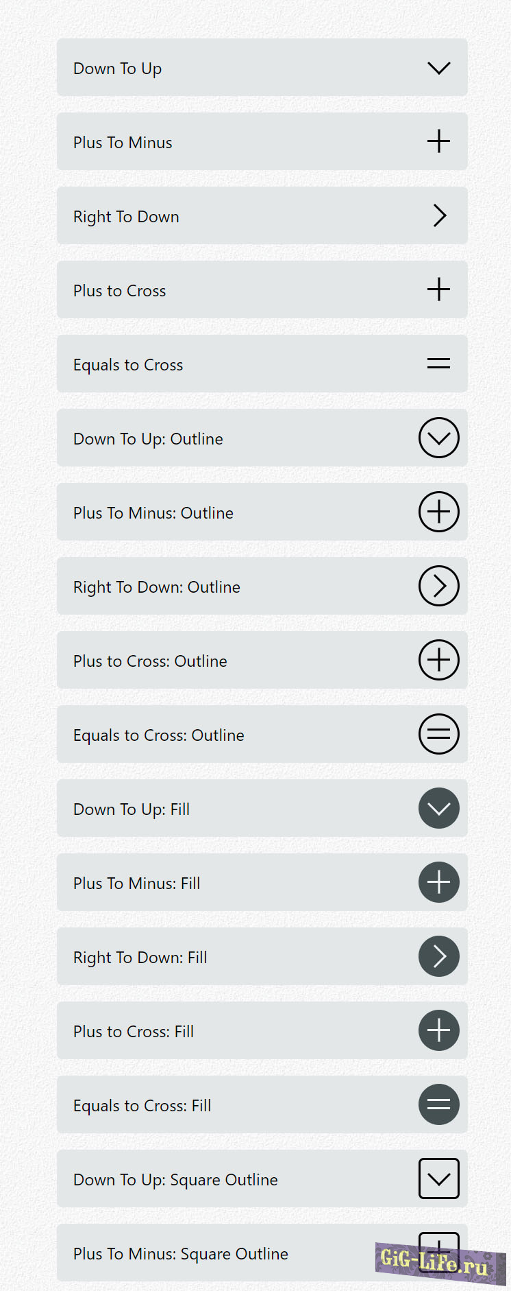 Аккордеон меню с разными стилями на CSS3 и jQuery | Accordion menu with different styles in CSS3 and jQuery