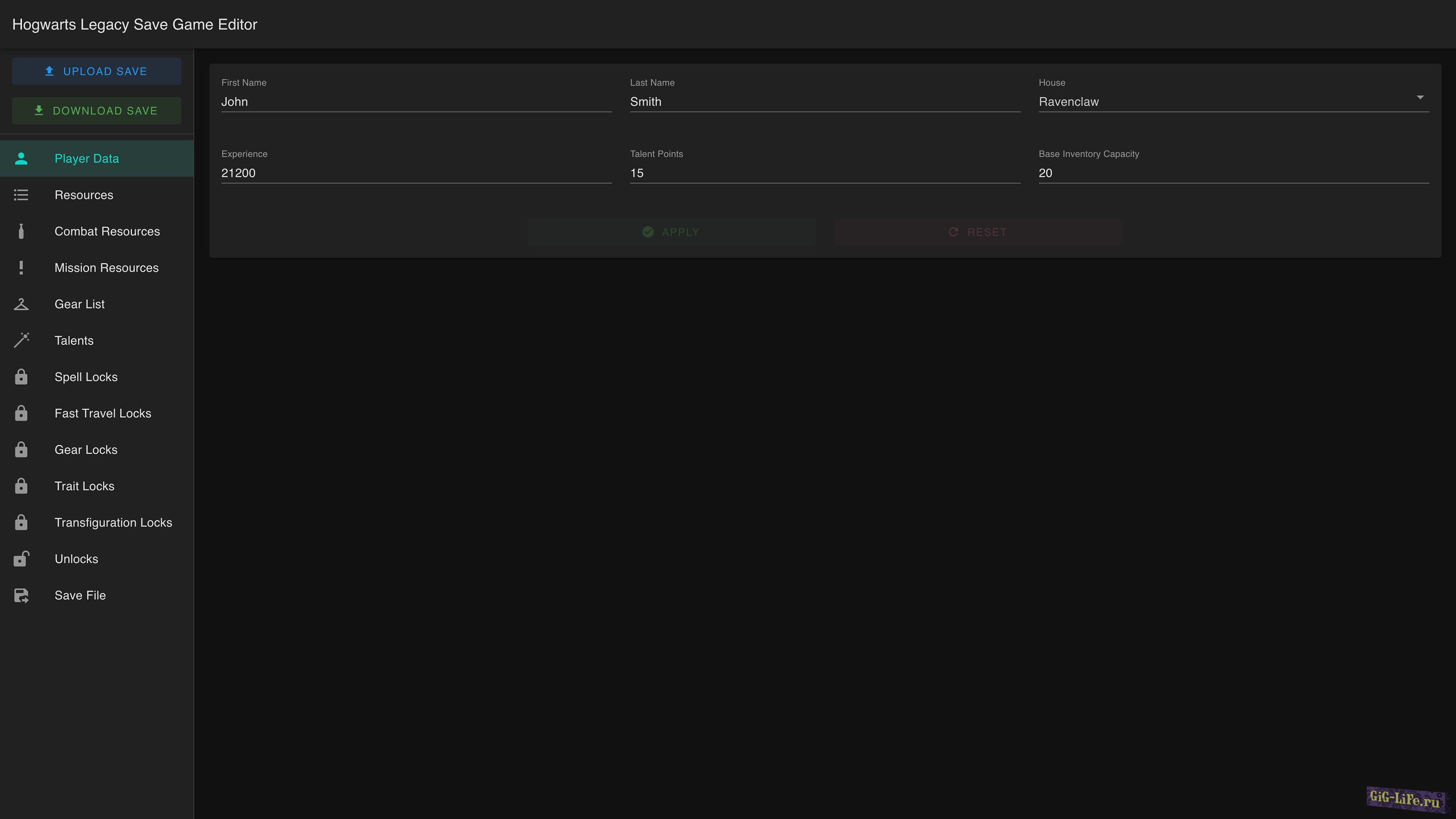 Hogwarts Legacy — Редактор сохранений | Save Game Editor