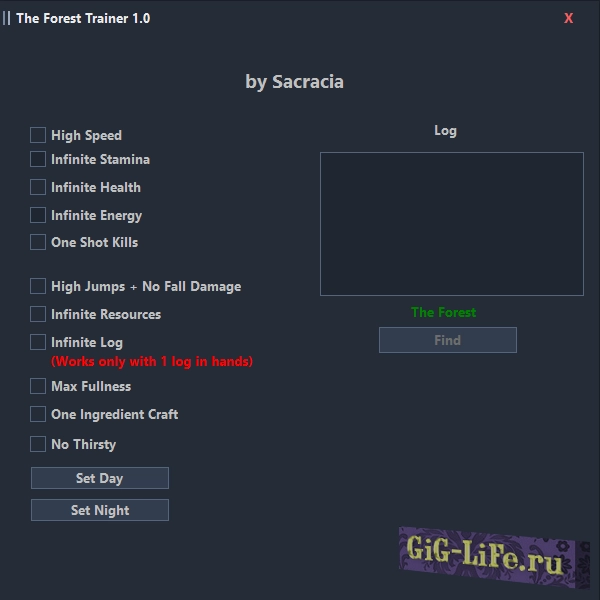The Forest — Трейнер | Trainer (+14) [Steam x64] {Sacracia}