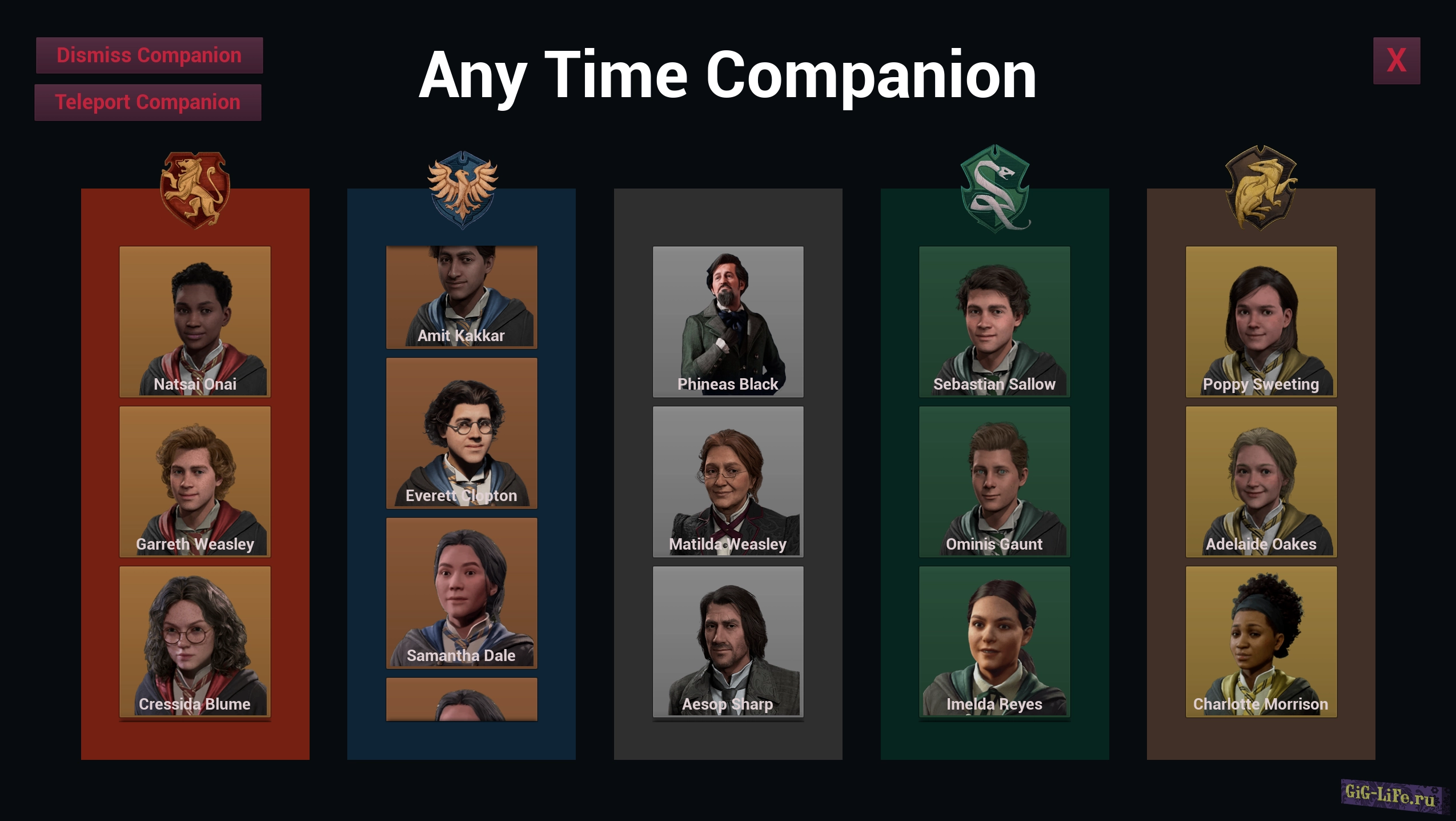 Hogwarts Legacy — Компаньоны всегда рядом | AnyTimeCompanion