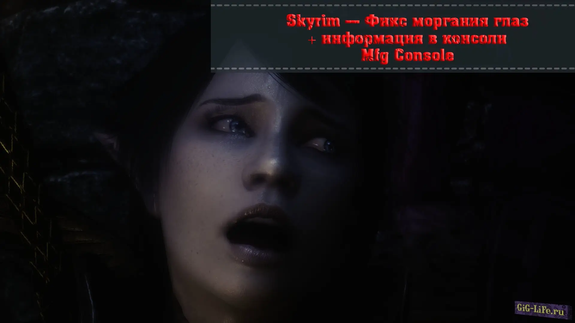 Skyrim — Фикс моргания глаз + информативная консоль | Mfg Console