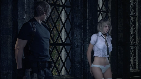 Наряд школьницы для Эшли без юбки