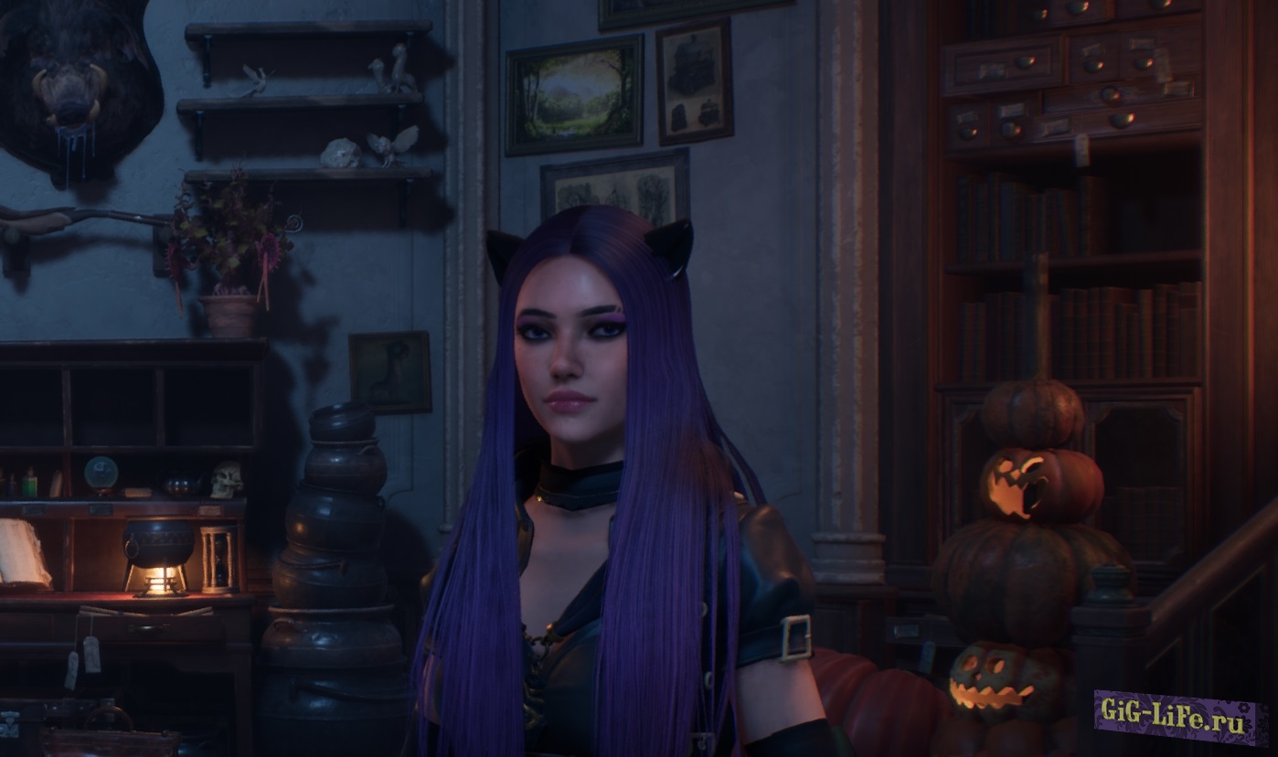 Hogwarts Legacy — Макияж - Кошачьи глаза с фиолетовым оттенком | Makeup - Cat Eyes with purple hint