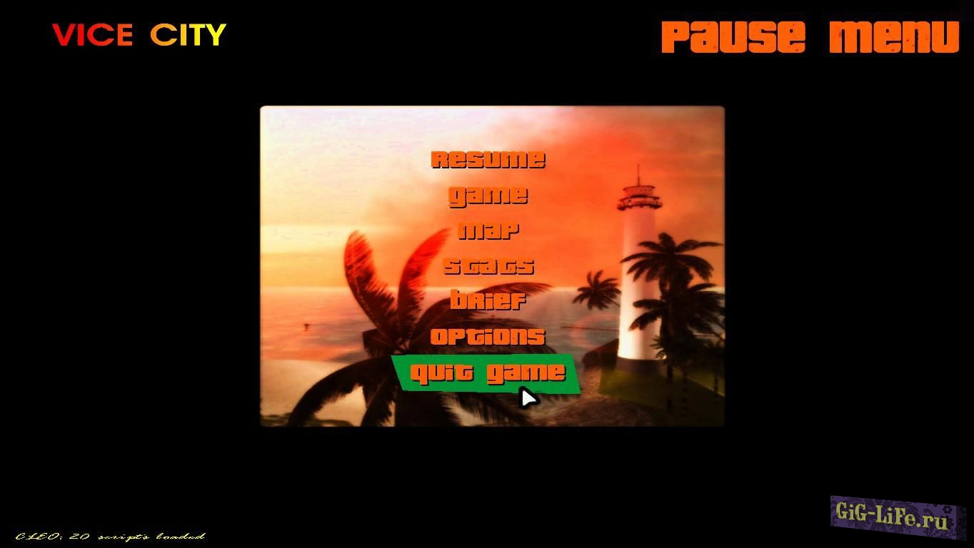 GTA:VC — Квадратный радар и новое меню | Square radar and new menu