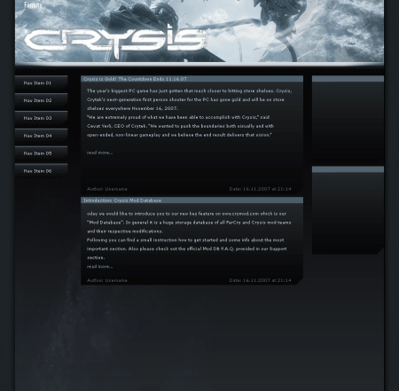 Набор для создания фан-сайта Crytek | Crysis Fan Site Kit