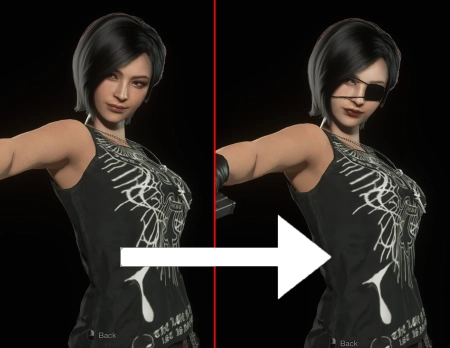 Макияж + повязка на глаз с дополнением для нормальных глаз