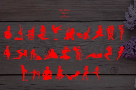 Шрифт — Sexy Silouette Stencils