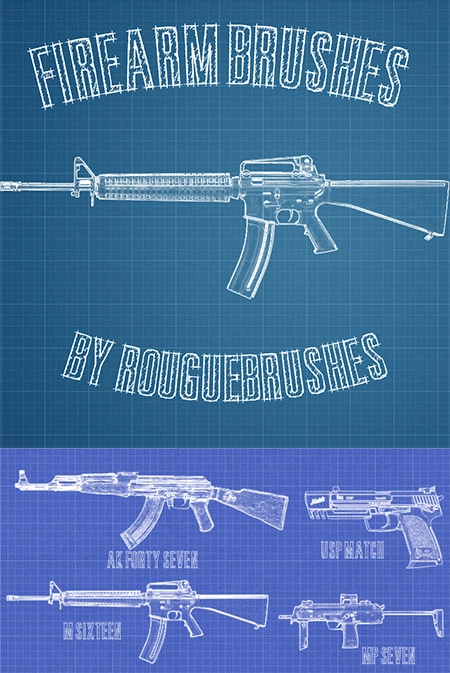 Кисть для фотошопа - Эскизы оружия | Sketches of weapons