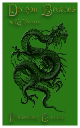 Кисть для фотошопа - Китайские драконы | Chinese Dragons