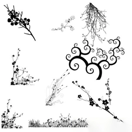 Кисть для фотошопа - Японская листва | Japanese Foliage