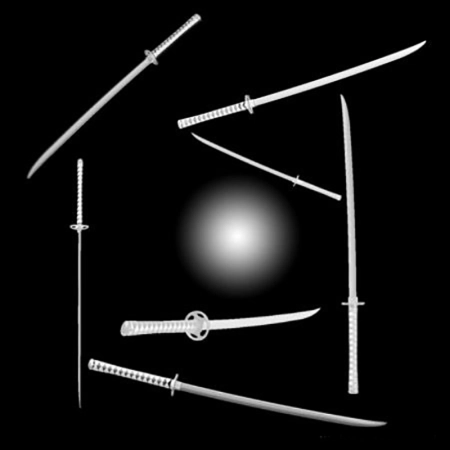 Кисть для фотошопа - Японское боевое оружие "Катана" | Japanese Katana combat Weapon