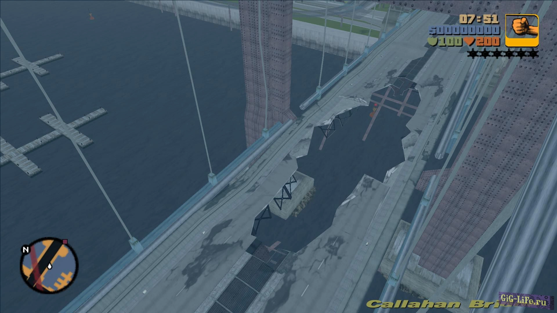 GTA III — Новая модель разрушенного моста "Каллахан" | A new model of the destroyed Callahan Bridge