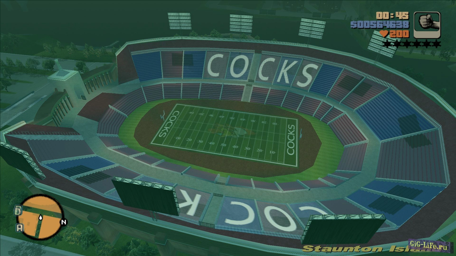 GTA III — Проработанный стандартный стадион | A well-developed standard stadium